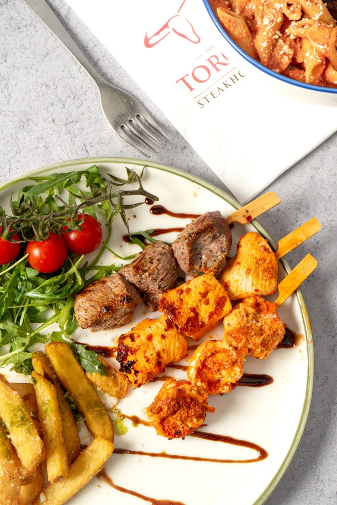 Trio of skewers
