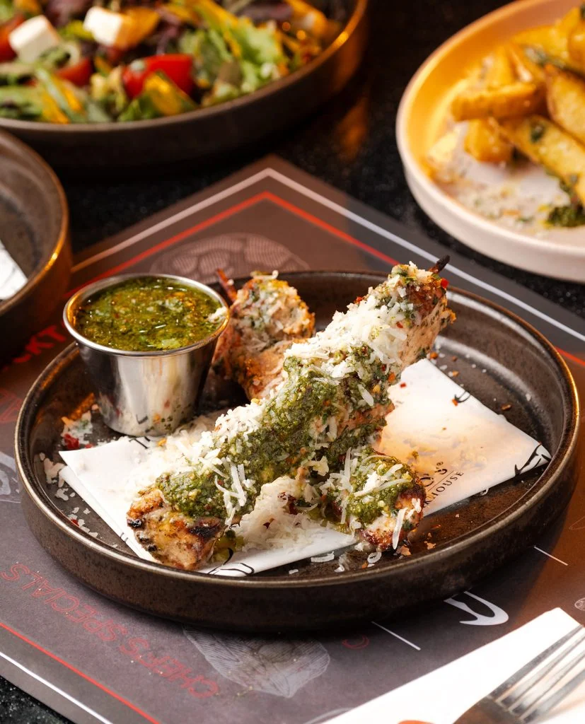 Garlic Parmesan Chicken Skewers