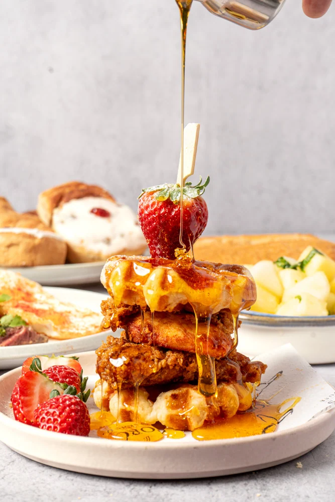 Fried chicken waffles